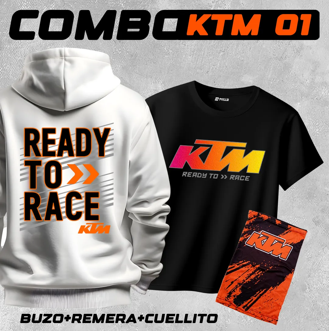 COMBO KTM 01 ( BUZO, REMERA + CUELLITO ) — foto 1 de 4