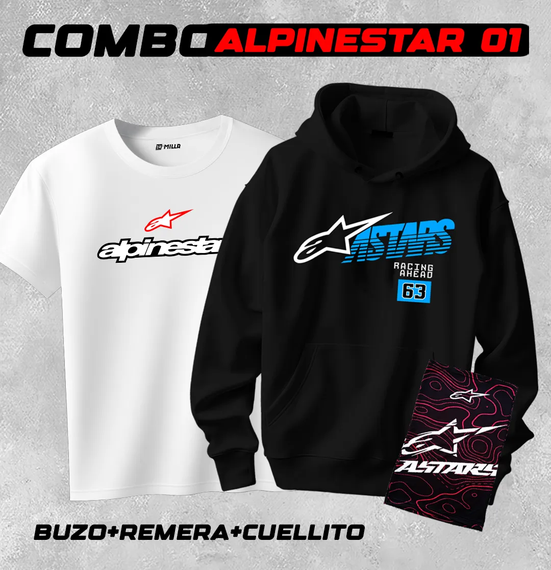 COMBO ALPINESTARS 01 ( BUZO, REMERA + CUELLITO ) — foto 1 de 4