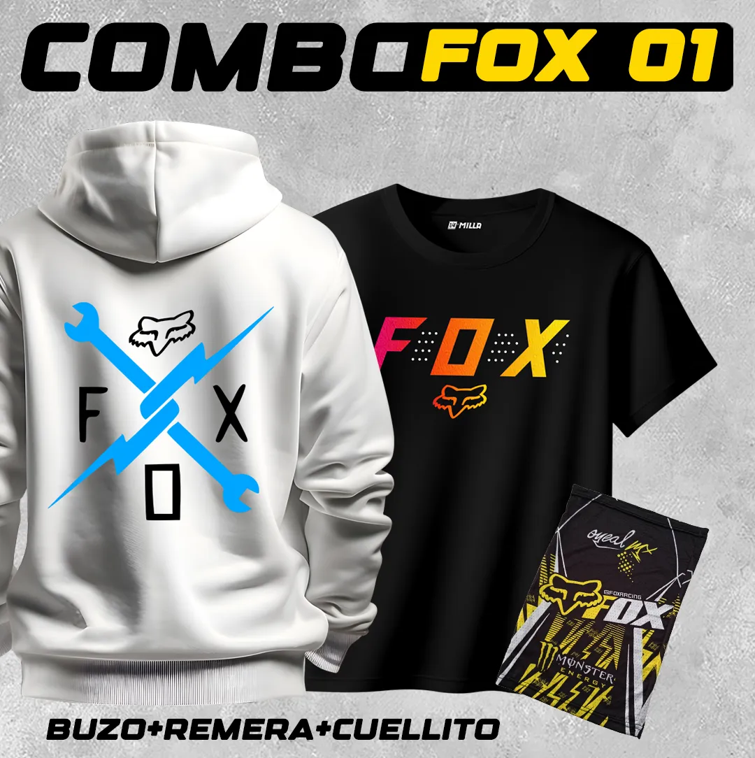 COMBO FOX 01 ( BUZO, REMERA + CUELLITO ) — foto 1 de 4