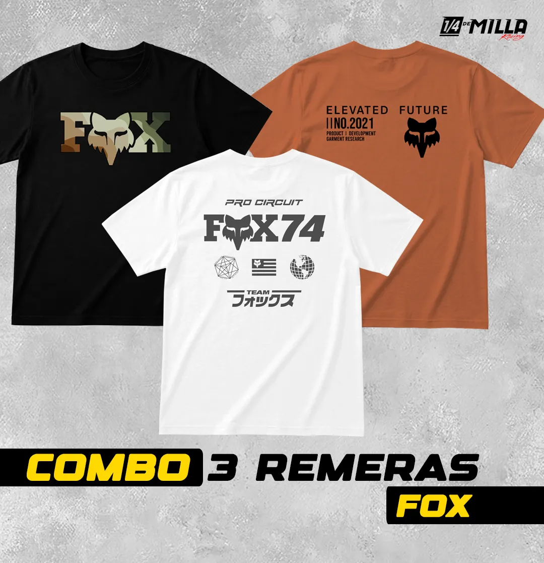 COMBO REMERAS FOX 01 — foto 1 de 4