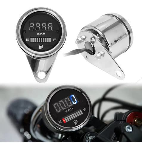Tacometro Digital Rpm Universal Cafe Racer Medidor Nafta — foto 1 de 5