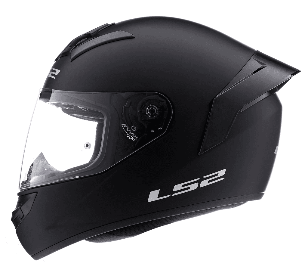 CASCO LS2 352 ROOKIE MONO MATT BLACK + SPOILER — foto 1 de 6