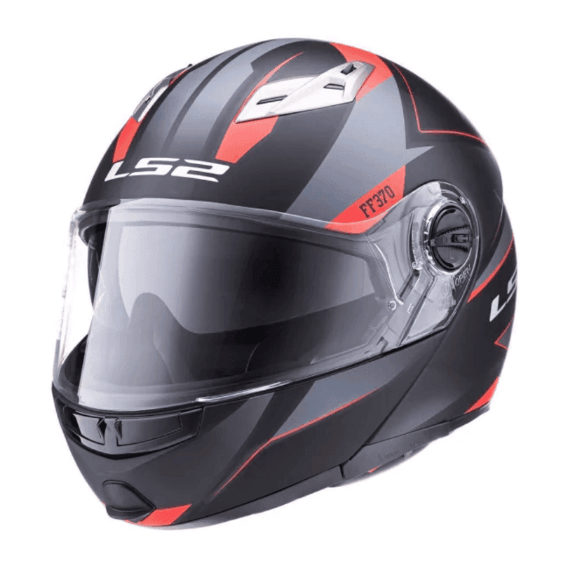CASCO LS2 370 STRIPE MATT NEGRO/ROJO — foto 1 de 4