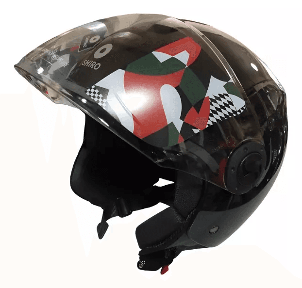 CASCO SHIRO ABIERTO SH-62 NEGRO — foto 1 de 3