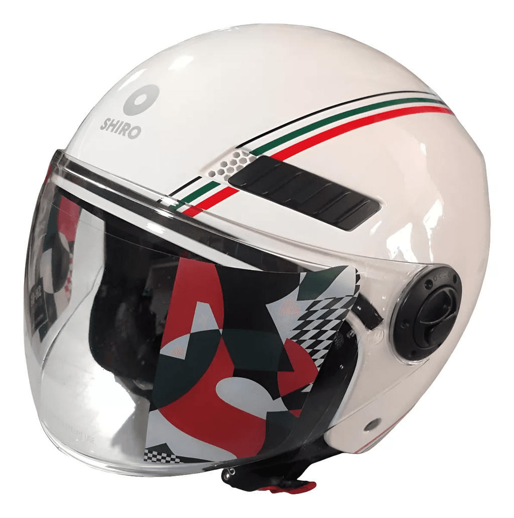 CASCO SHIRO ABIERTO KYOTO BURGEE BLANCO/ ROJO — foto 1 de 5