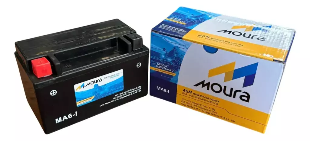 Batería Moto Moura Ma6-i Ytx7a-bs Zanella Styler 150 Gel — foto 1 de 3
