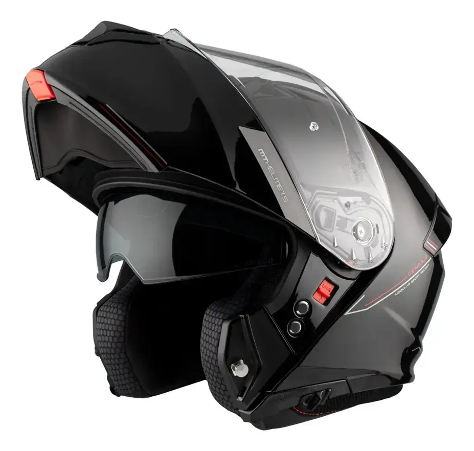 Casco Rebatible Mt Genesis A1 Solid Doble Visor — foto 1 de 6