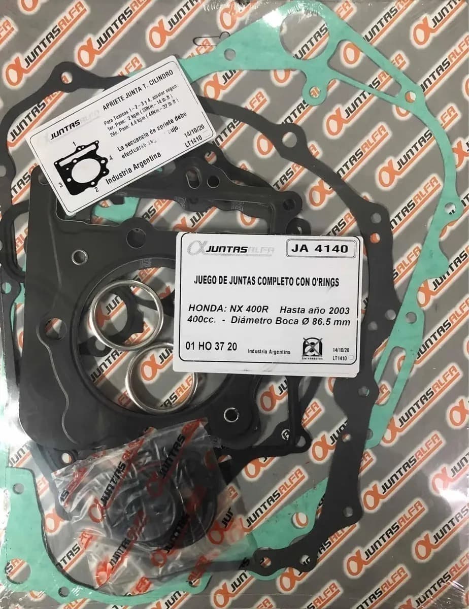 Junta Honda NX 400 Falcon Alfa -2003 C/ORings — foto 1 de 2