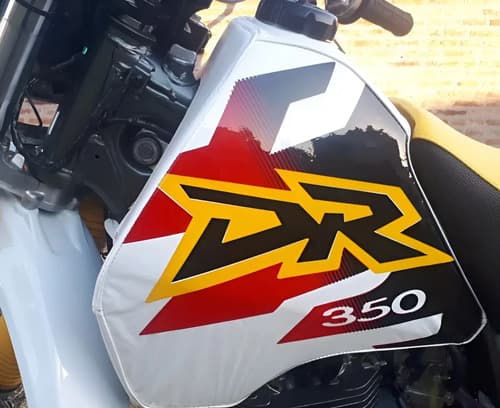 Funda De Tanque Suzuki Dr 350, Dr350r, 1997 Dr350s Amarillo Amarillo — foto 1 de 3