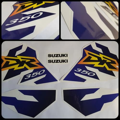 Juego De Calcos Graficas Para Suzuki Dr350 Violeta 97 98 — foto 1 de 4