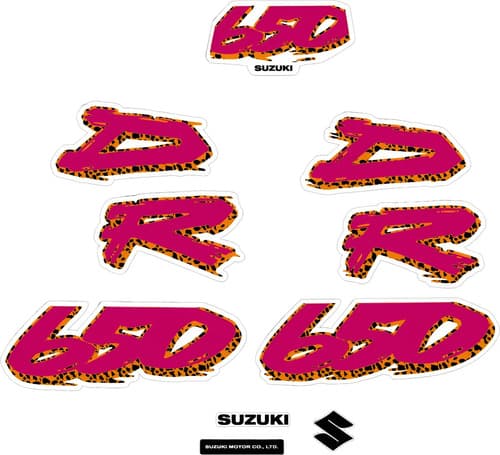 Calcos Graficas Suzuki Dr650 Dr 650 Dr650 93 Rosa Grueso — foto 1 de 5