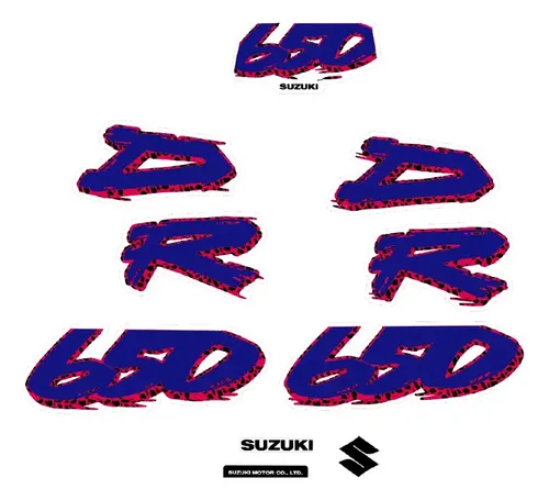 Calcos Graficas Suzuki Dr650 Dr 650 Dr650 93 Azul Grueso — foto 1 de 4