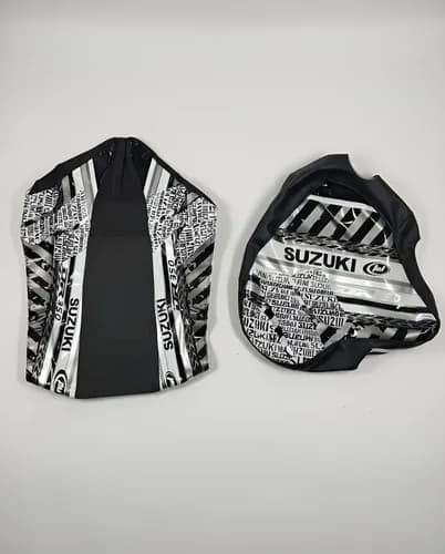Funda Asiento + Funda Tanque P/ Suzuki Dr 350 Negro - Gris Negro — foto 1 de 6