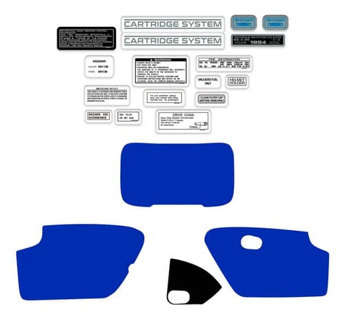 Calcos Para Xr250 Xr 250 1994 94 Azul Plasticos Advertencias — foto 1 de 6