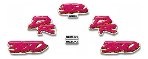 Kit Calcos Suzuki Dr350 Dr 350 Dr350 1993 93 Brilloso Rosa — foto 1 de 5