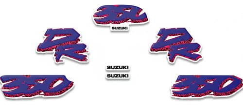 Kit Calcos Para Suzuki Dr350 Dr 350 Dr350 Azul Glos Brilloso — foto 1 de 6