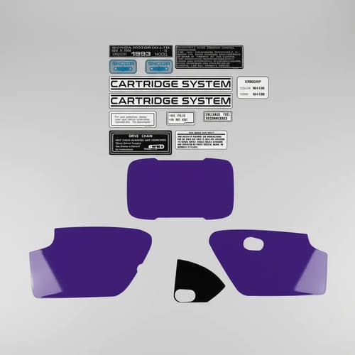 Calcos Para Xr250 Xr 250 1995 95 Violeta Advertencias — foto 1 de 5