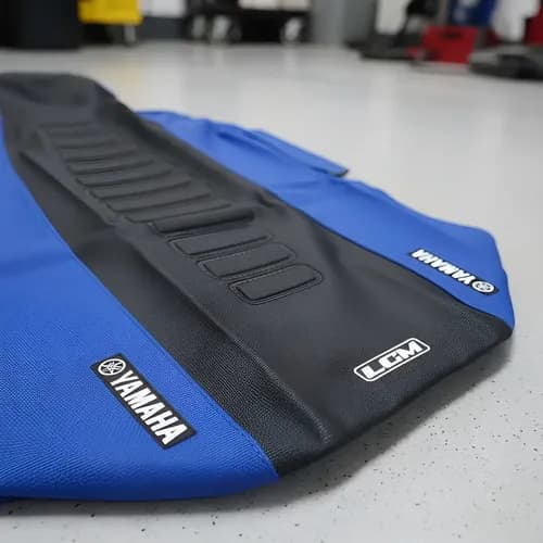 Funda Asiento Para Yamaha Banshee 350 Azul Negro Lcm Grip Negro — foto 1 de 6
