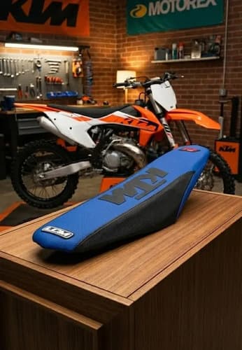 Funda Asiento Grip Para Ktm Sx / Exc 2006 - 2016 Azul Negro Azul — foto 1 de 6