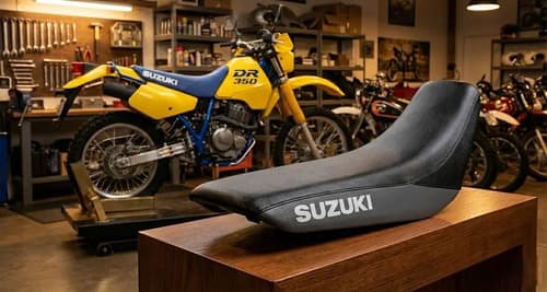 Funda Asiento Tapizado P/ Suzuki Dr350 Dr 350 Gris Negro Gris Oscuro — foto 1 de 4