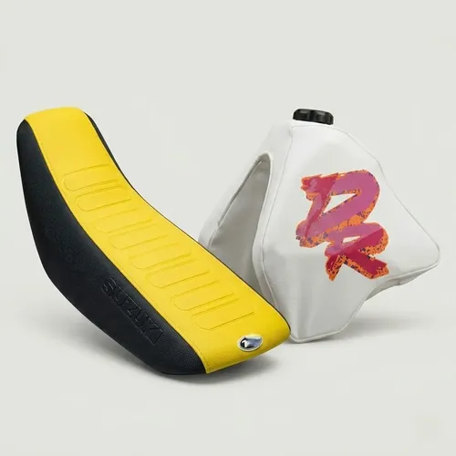 Kit Funda De Asiento + Funda Tanque Para Suzuki Dr350 Dr350r Amarillo — foto 1 de 6