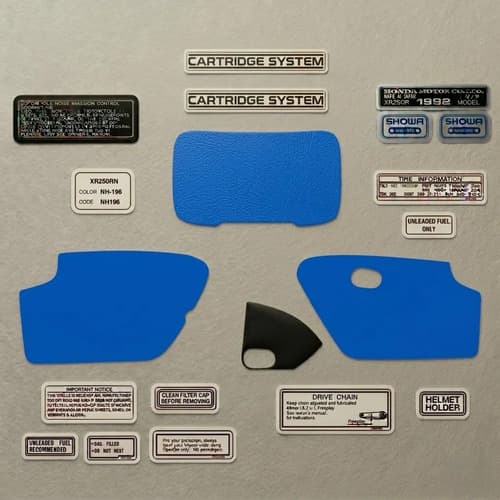 Calcos Para Xr250 Xr 250 1992 92 Azul Claro Advertencias — foto 1 de 5