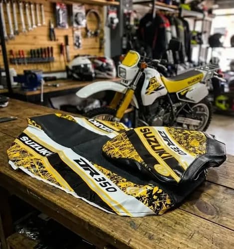 Kit Funda Asiento Y Tanque Suzuki Dr 350 Lcm Amarillo — foto 1 de 6