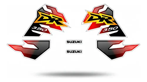 Kit Calcos Gráficas P/ Suzuki Dr 350 1998 Gruesas Brillantes — foto 1 de 6
