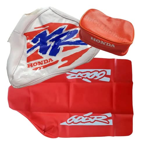Funda Asiento Y Tanque + Bolso Para Xr 600r Xr600 94 Blanco/naranja — foto 1 de 3