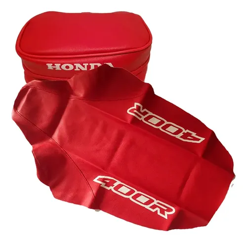 Funda Asiento Tapizado + Bolso Honda Xr 400 2000,replica Rojo — foto 1 de 2