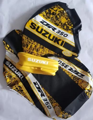 Funda Asiento + Fda De Tanque + Bolso Para Suzuki Dr 350 Ama Amarillo — foto 1 de 5
