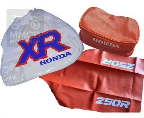 Kit Funda Tanque Funda Asiento Bolso Honda Xr250 Xr 250 92 Naranja Oscuro