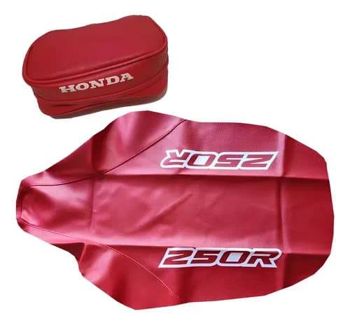Tapizado Funda Asiento + Bolso Cartuchera Honda Xr250 2000 Rojo — foto 1 de 6