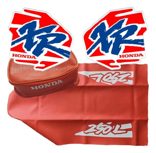 Calcos Gráficas Funda Asiento Tapizado Bolso Honda Xr250l 94 Naranja — foto 1 de 6