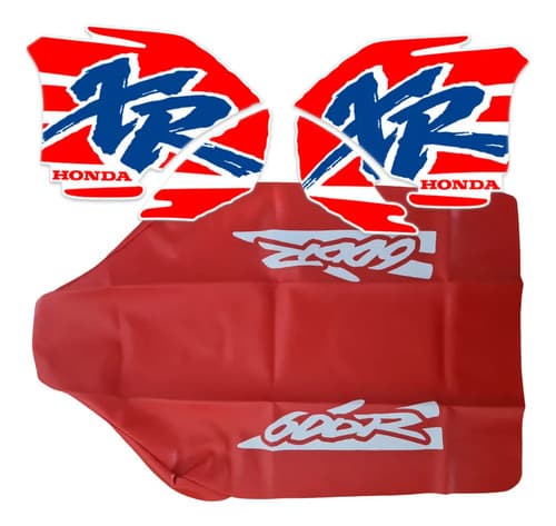 Calcos + Funda Asiento Honda Xr600r Xr 600 Xr600 94 1994 Naranja — foto 1 de 6