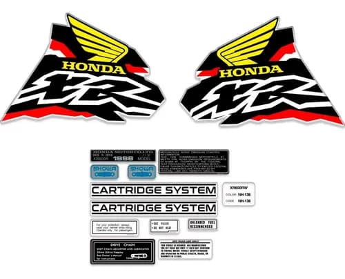 Kit Calcos Para Honda Xr600 1998 14 Gráficas Laminado Grueso — foto 1 de 2