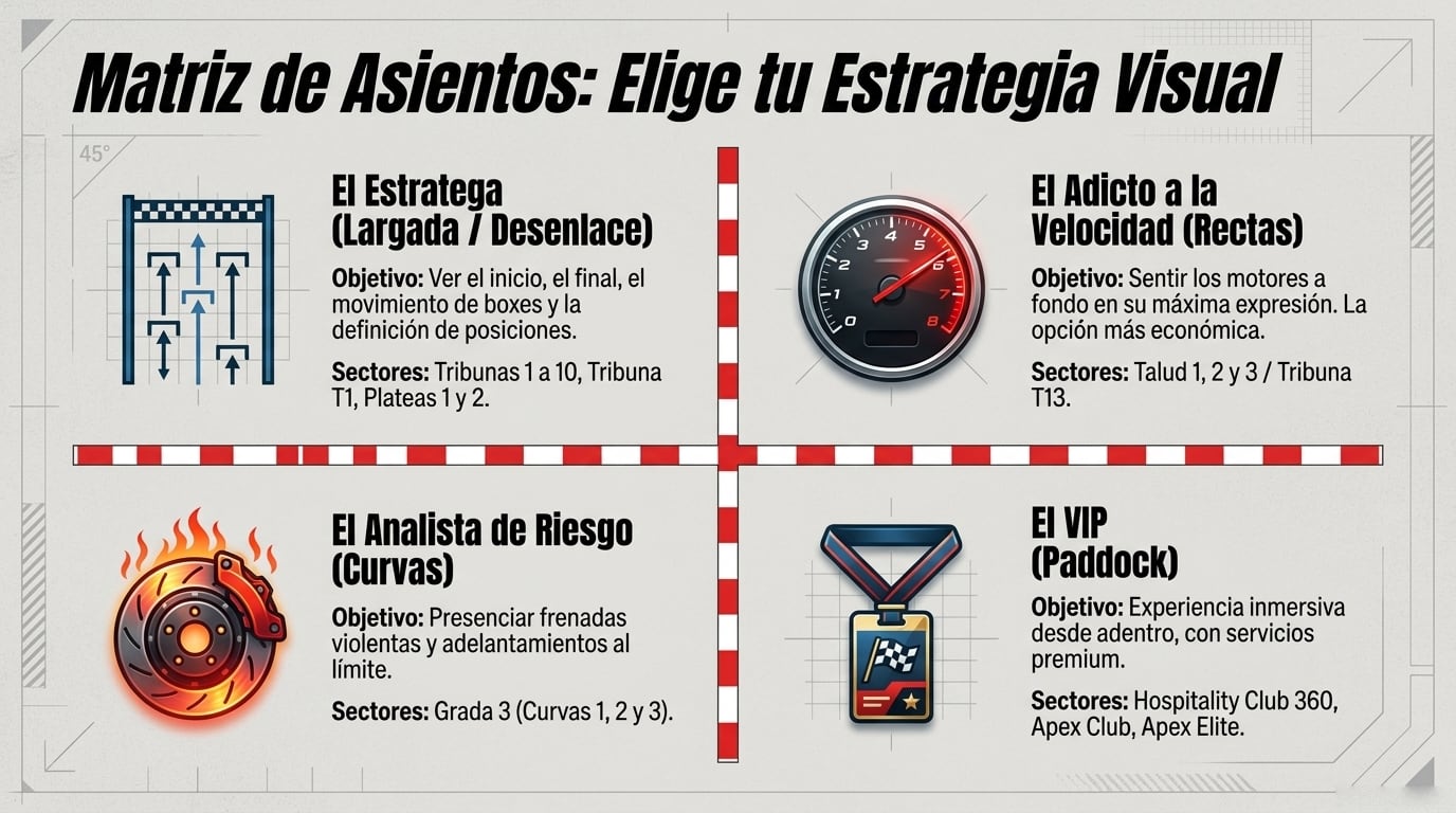 Qué sector elegir en el MotoGP Buenos Aires: Largada y Desenlace, Curvas 1, 2 y 3, Velocidad y Paddock